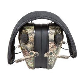 Caldwell E-Max - ADULT Mossy Oak BU - Low Profile Electronic 23 NRR Hearing Protection with Sound Amplification - Adjustable Earmuffs for Shooting, Hunting and Range