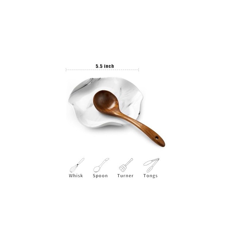 ABRUTY Spoon Rest for Stove Top, Ceramic Spoon Holder for