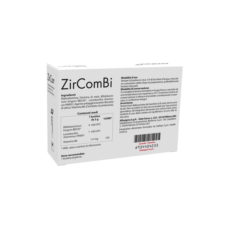 Zir Combi, Integratore Alimentare a Base di Bifidobacterium Longum Bb536,