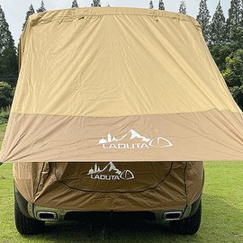 SUV Tailgate Tent with Awning Shade, Water Resistant SUV Camping Tent, Car Tailgate Shade Awning with Screen Net, Universal Fit Most Vehicles, SUVs, MPV, Trucks, Hatchbacks, Cars