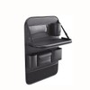 Mautopily PU Leather Car Seat Organizer with Foldable Table –