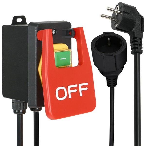 MENAYODA Emergency Stop Switch 220 V Single-Phase On/Off Switch 16