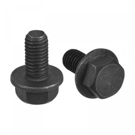 sourcing map Metric M8x16mm Hex Flange Bolts, 10pcs 10.9 Grade Carbon Steel Hexagon Head Screws