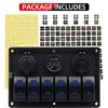 FXC Waterproof Marine Boat Rocker Switch Panel 6 Gang with