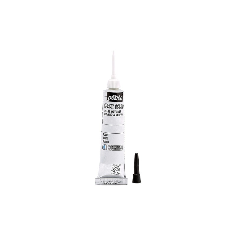 Pebeo 778000 Vitrau Outliner, 0.7 fl oz (20 ml), White