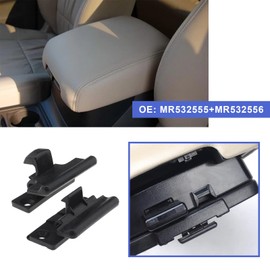 VGOL 2Pcs Center Console Armrest Lid Latch Upper Lower Replacement MR532555 MR532556 Compatible with Mitsubishi Pajero V73 V75 V77 V93 V97 Montero Plastic