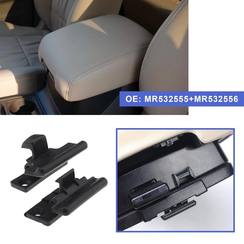 VGOL 2Pcs Center Console Armrest Lid Latch Upper Lower Replacement
