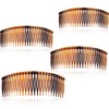4 Packs Tort Slide Comb Tortoise Shell Side Comb Plain