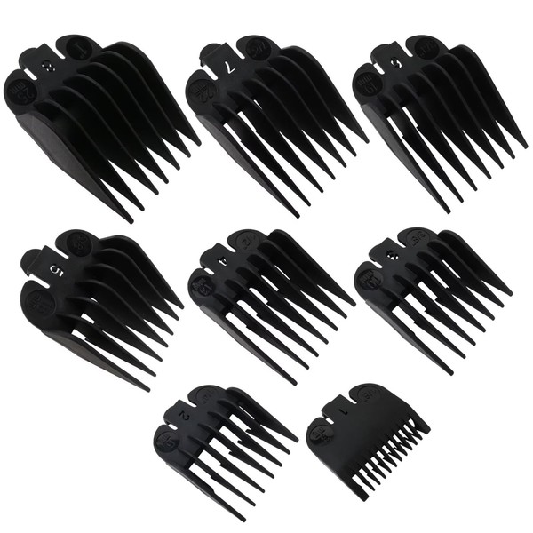 KOGUNXU 8 Pcs Professional Hair Clipper Combs Guides, Hair Clipper
