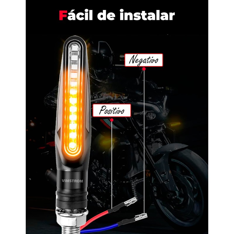 Set 4 Piezas De Luces Direccionales Intermitentes LED Para Moto
