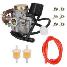 GY6 50cc Carburetor PD18 Carburetor with Fuel Filter and Fuel Line for GY6 49cc 50cc 139QMB 4-Stroke Scooter Moped Taotao Lance Eagle Tank Urban VIP Future Champion Kymco Parts