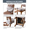 Genina Dining Chair Covers Set of 6, Waterproof PU Leather