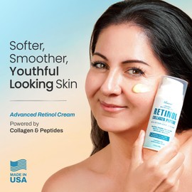 Ebanel Retinol Cream for Face 3.5 oz, Moisturizer with Collagen, Peptides, Ceramides, Hyaluronic Acid, Vitamin C & B5, Firming Anti Aging Face Cream for Wrinkles, Fine Lines, Dark Spots, Day & Night