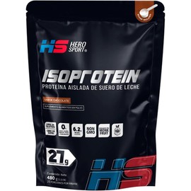 HS HERO SPORT Protein Pure and Natural Whey Protein Isolate 450g. 100 Proteína Aislada, 27g de Proteína, 0 Azúcar, 0 carbs, 0 Flavor, Gluten Fre,