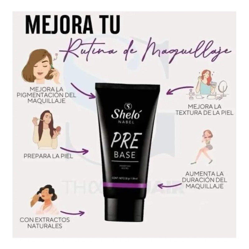 Pre Base Primer Iluminador Beso Sol Suaviza Shelo Nabel