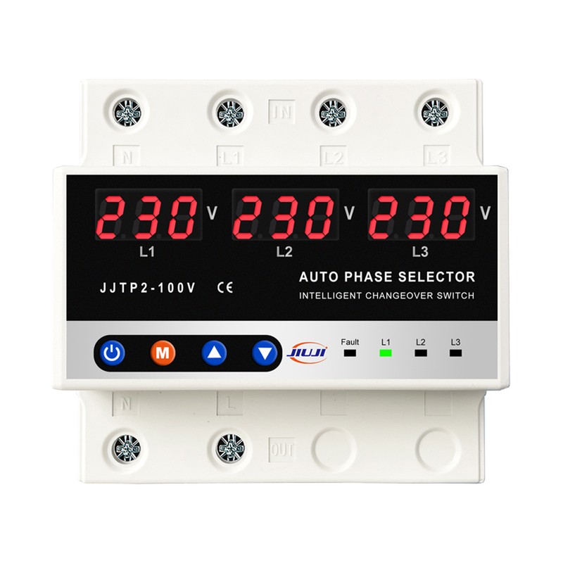Multifunctional Microcontroller Based 3P Voltage Protector Digital Display Voltage Meter