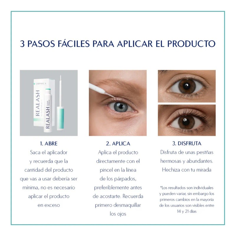 Realash Suero Alargador Pestañas Volumen, Fuerza Orphica 3ml