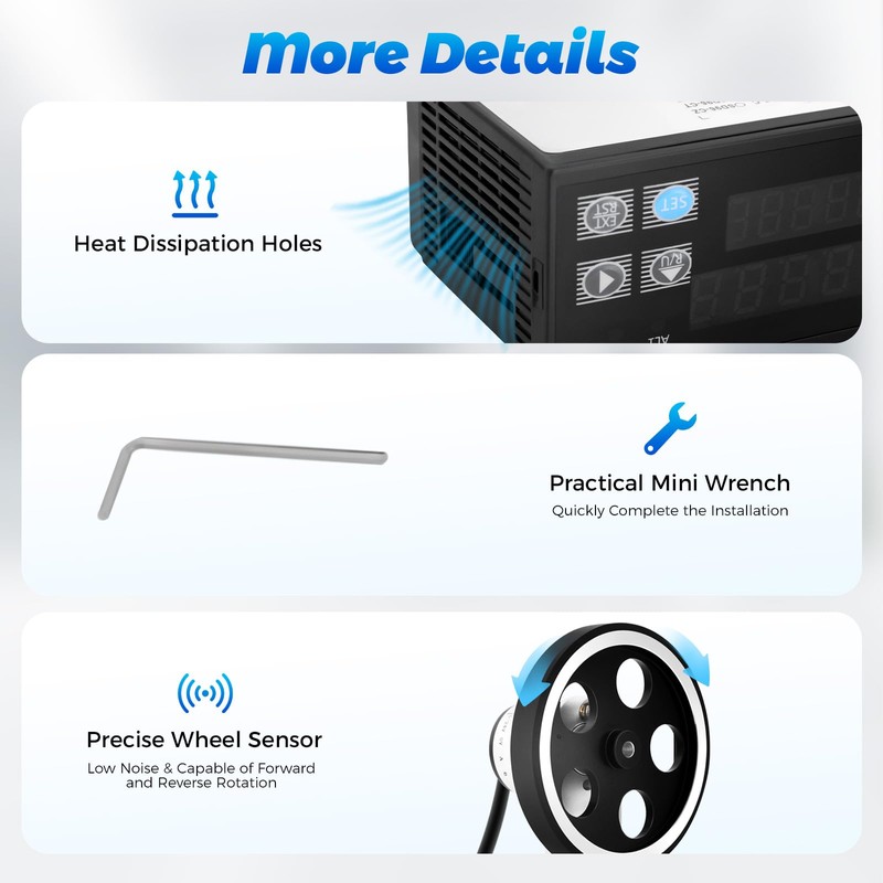 Digital Length Meter Counter Mechanical,Multiple Modes Length Counter Single Measure