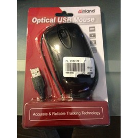 ProHT U-Click Optical Mouse (07233) w/USB Wired, 3 Button Ergonomic Optical Mouse for Mac/PC/Laptop/Desktop, Plug and Play, 800 DPI– Black