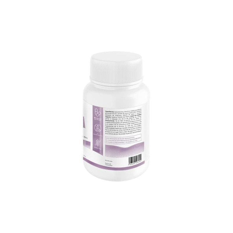 Biotina, Semilla de Uva, Vitamina C y Zinc, 90 Cápsulas