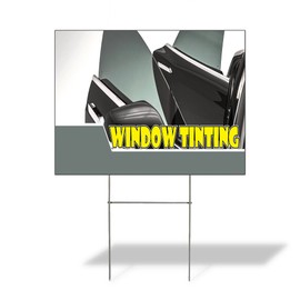 Fastasticdeals Weatherproof Yard Sign Window Tinting Advertising Printing J Yellow Lawn Garden Installation 18x12 Inches 2 Sides Print