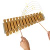 Btuty 13 Notes Glockenspiel Classic Wood Color Xylophone Metal Keys