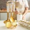 AQUAX Stainless Steel kitchenware seven Pieces Set (White Gold).Cooking Utensils