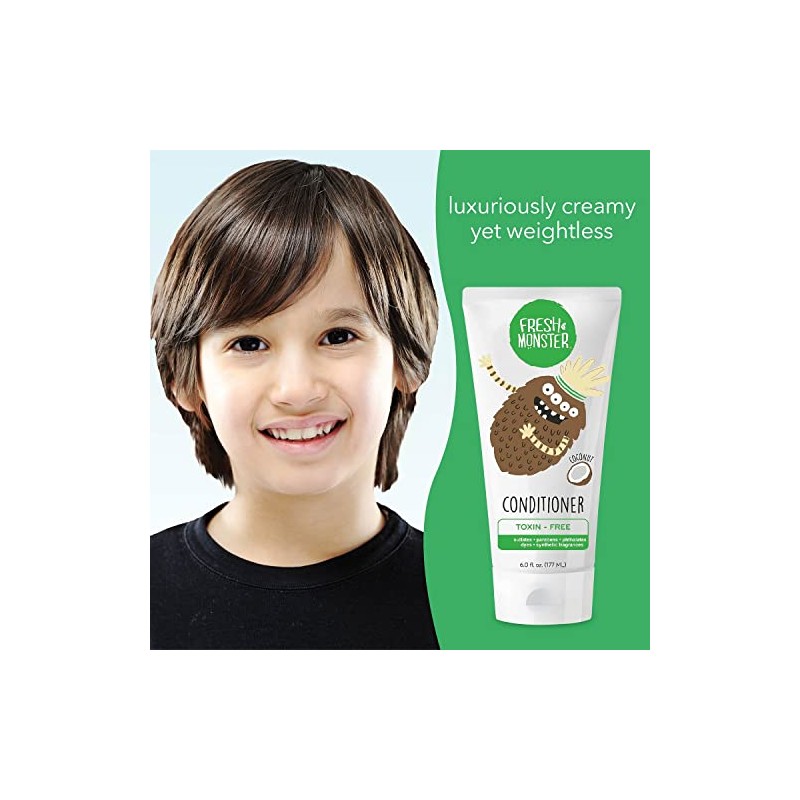 Fresh Monster Acondicionador natural para el cabello de niños, sin