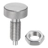 sourcing map Spring Plunger with Knurled Handle M12x1.75 Pin Dia.6mm