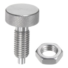 sourcing map Spring Plunger with Knurled Handle M12x1.75 Pin Dia.6mm Retractable Release Pins Stainless Steel Non-Locking Retractable Index Plunger for Industrial Equipment Location Pin