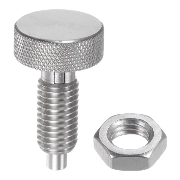 sourcing map Spring Plunger with Knurled Handle M12x1.75 Pin Dia.6mm