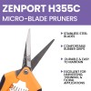 Zenport H355C Curved Microblade Pruner, 2 Inch Stainless Steel Blades