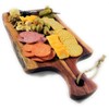 Acacia Charcuterie Board with Natural Live Edge & Handle -