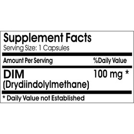 Naturetition Supplements DIM 100mg ~ 180 Capsules - No Additives