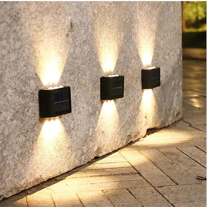 2 Pcs Solar Wall Lights Up and Down Solar Lamps