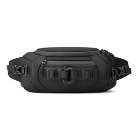 FANDARE Waist Fanny Pack Casual Sling Bag Sport Bumbags for Women Men Sling Bag Nylon Chest Crossbody Bag Cover Pack for Hiking Cycling Travelling Outdoor Gym Business College Shoulder Bag Black