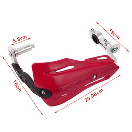 Powermotor Handgards Dirt Bike Jardines de Mano de Moto Motocicletas Universal de Aleación de Aluminio de la Motocicleta Guardamanos para Honda Kawasaki Yamaha 7/8" Suzuki ATV Yamaha DT250 TTR225 (Rojo)