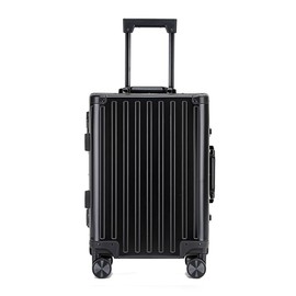 YYW All aluminum-magnesium Carry-On Luggage 20 Inch,Airline Approved Lightweight Suitcase with TSA Lock and Silent Wheels,Suitable for business travel (Black, 20in)