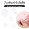 100 Pcs Clear Buttons, Buttons 2 Hole 5 Sizes of
