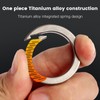 Titanium Keychain Clip with Key Rings, Titanium Quick Release Keychain