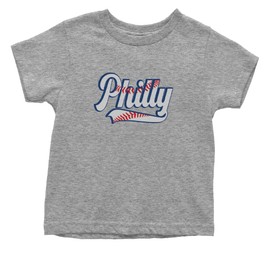 Toddler Philly Baseball Stitching 5/6T Heather Grey T-Shirt