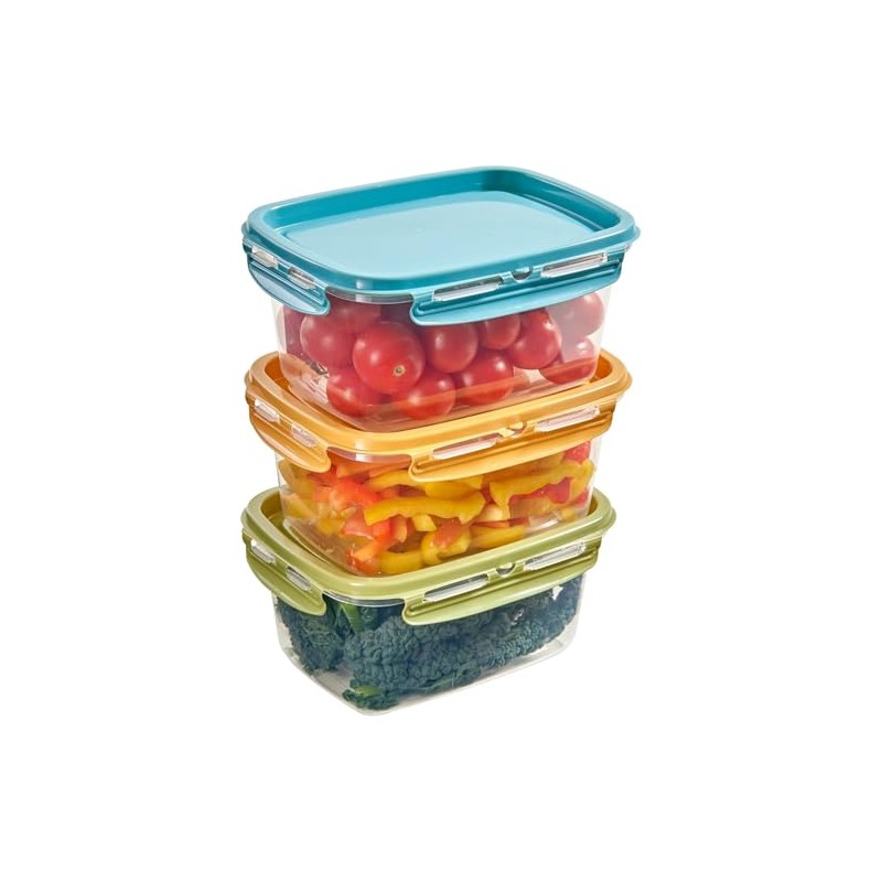 Snips, SnipsLock MIXCOLOR, Set of 3 Food Containers, 3 x