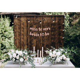 Glitter 2 PACK “Bride to be” and “Miss to Mrs” Bachelorette Party Favors - Bridal Shower Supplies - Wedding Shower Decorations