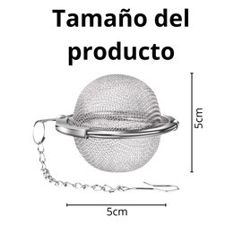VERALY.MX Duo Infusor Té Esfera Metal Filtro Malla Acero Inoxidable Bola Metalica Universal Gancho Alta Calidad Seguro y Duradero 2 PIEZAS