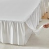 Uozzi Bedding Bed Skirt Queen Size Three Fabric Sides Elastic
