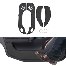 X AUTOHAUX Leather Car Door Anti Kick Pad Sticker for Hyundai Elantra 2011-2016 Door Side Edge Guard Protector Interior Accessories Black 1 Set