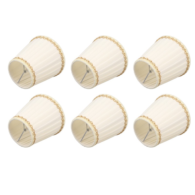 6PCS Set Small Lamp Shade Modern Style Cloth Clip On