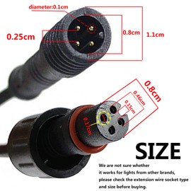 NBWDY Waterproof 1-4 Y Extension Cable Wire Cord Set for Neon LED Boat Drain Plug Underwater Light, Rock Light (1-to-4 Splitter Y Cable Extension Wire)