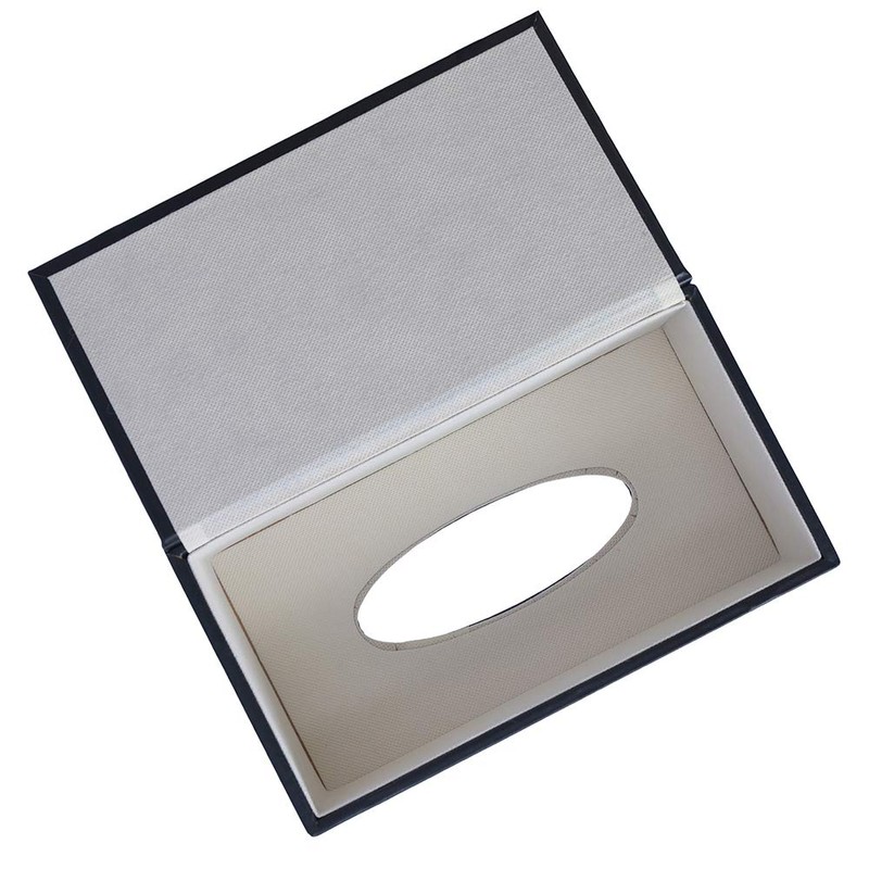 Oymlclivisa Leather Tissue Box Holder Black Tissue Holder for Home