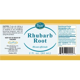Baar Rhubarb Root, fluid extract